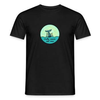 Make waves not war - Men's T-Shirt - black - Front - AI Model Male 178 light (178cm)