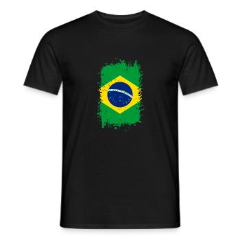 Brazil - Men's T-Shirt - black - Front - AI Model Male 178 light (178cm)