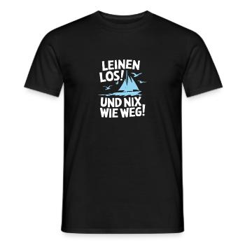 Leinen los und nichts wie weg! Wir legen ab! - Männer T-Shirt - Schwarz - Vorne - AI Model Male 178 light (178cm)