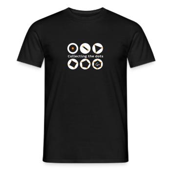 Verbindungspunkte im Leben: Geometrische Vibes - Männer T-Shirt - Schwarz - Vorne - AI Model Male 178 light (178cm)