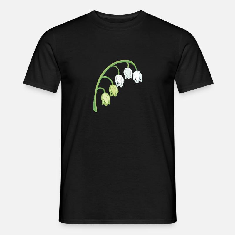 Maiglöckchen 2 - Männer T-Shirt - Schwarz