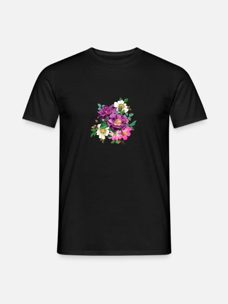 Roses - Männer T-Shirt - Schwarz