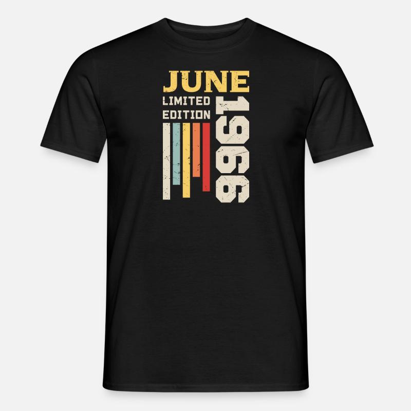 Juni 1966 - Geburtstagsgeschenk Juni 1966 Juni - Männer T-Shirt - Schwarz