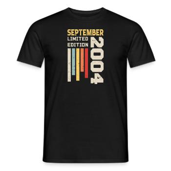 September 2004 Birthday Gift September 2004 - Men's T-Shirt - black - Front - AI Model Male 178 light (178cm)