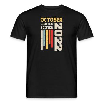 October 2022 - October 2022 Birthday Gift - Men's T-Shirt - black - Front - AI Model Male 178 light (178cm)