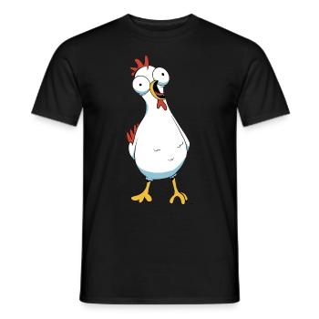 Chicken Poultry Chicken Coop Farm Hen Eggs - Men's T-Shirt - black - Front - AI Model Male 178 light (178cm)