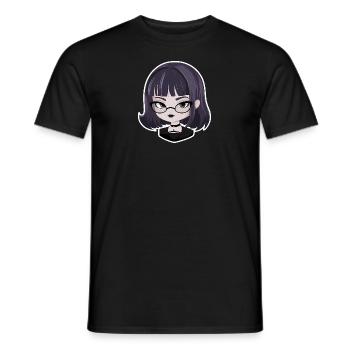 Fille gothique d’anime - T-shirt homme - noir - Devant - AI Model Male 178 light (178cm)