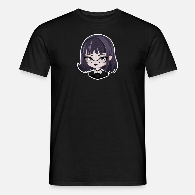 Anime Gothic-Mädchen - Männer T-Shirt - Schwarz