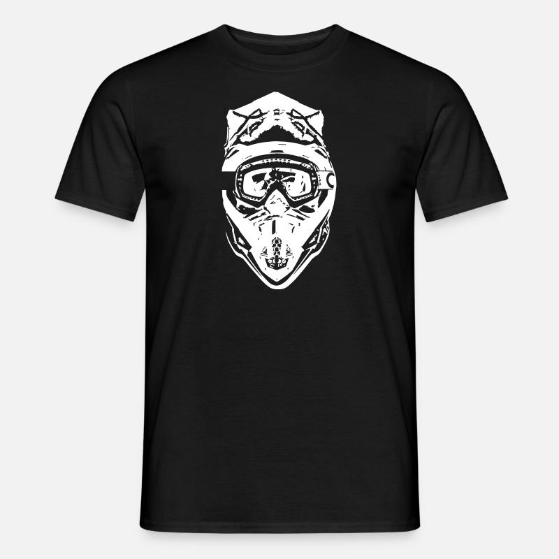 MX Helm Moped MTB - Männer T-Shirt - Schwarz