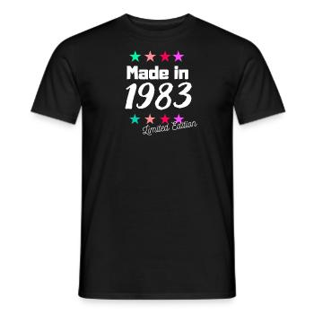 Made in 1983 Limited Edition Jahrgang Geburtstag - Männer T-Shirt - Schwarz - Vorne - AI Model Male 178 light (178cm)