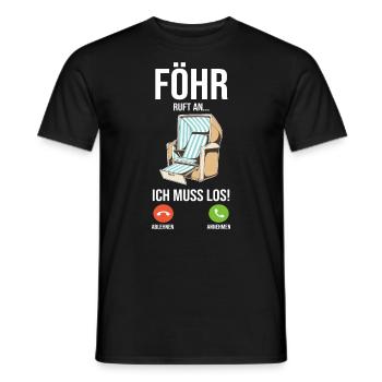 Nordsee Föhr - Männer T-Shirt - Schwarz - Vorne - AI Model Male 178 light (178cm)