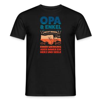 Opa & Enkel Familie Enkel Geschenk - Männer T-Shirt - Schwarz - Vorne - AI Model Male 178 light (178cm)