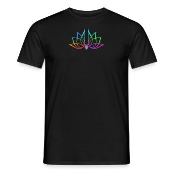 Hochfrequenz Krishna Lotus - Männer T-Shirt - Schwarz - Vorne - AI Model Male 178 light (178cm)