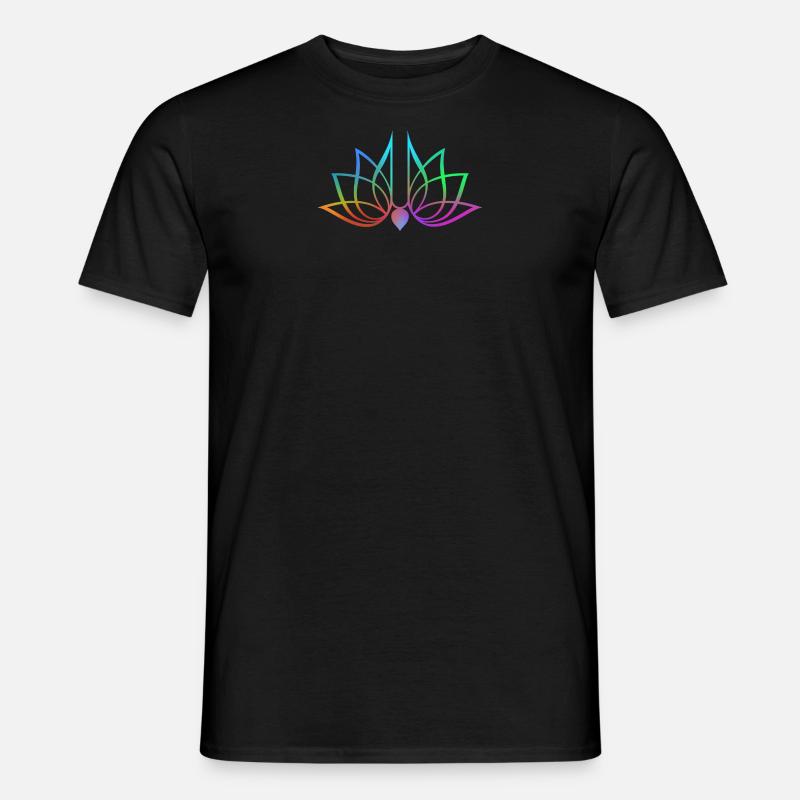Hochfrequenz Krishna Lotus - Männer T-Shirt - Schwarz