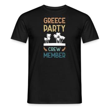 Greece Party Crew - Men's T-Shirt - black - Front - AI Model Male 178 light (178cm)