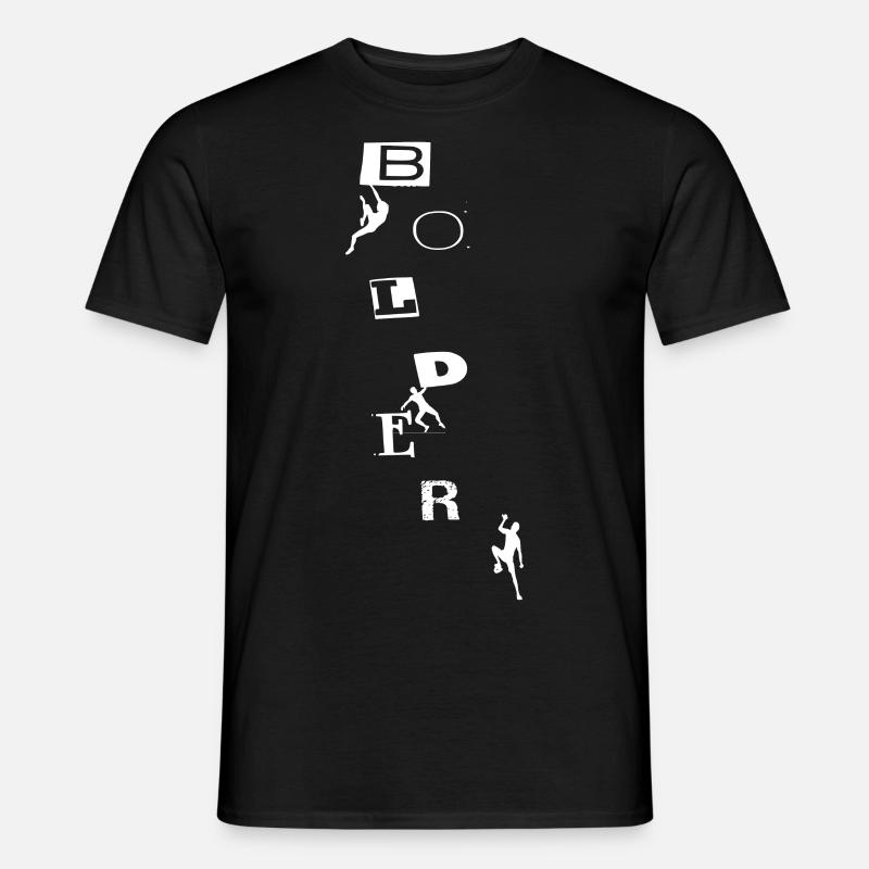 Boulder mit Klettergriffe - Männer T-Shirt - Schwarz