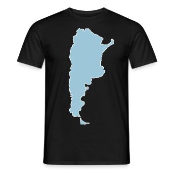 Argentinien Landkarte - Männer T-Shirt - Schwarz - Vorne - AI Model Male 178 light (178cm)