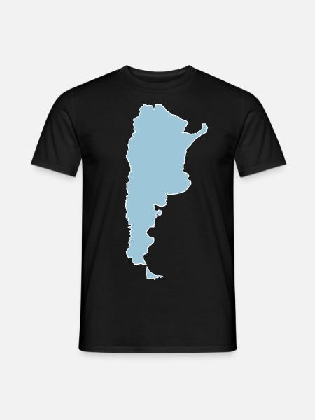 Argentina Map - Men's T-Shirt - black