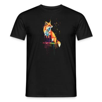 Rotfuchs - Männer T-Shirt - Schwarz - Vorne - AI Model Male 178 light (178cm)