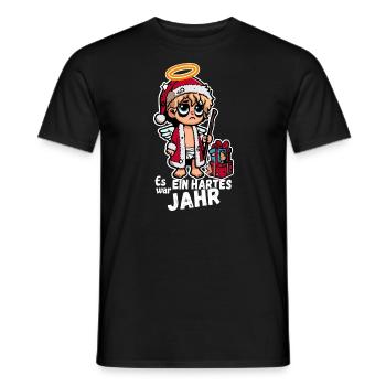 Funny Christ Child Saying - Men's T-Shirt - black - Front - AI Model Male 178 light (178cm)
