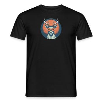 Lunettes de soleil Cerf Cerf Rouge - T-shirt homme - noir - Devant - AI Model Male 178 light (178cm)