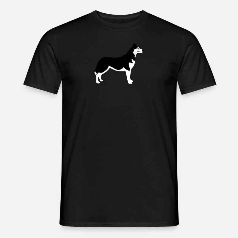 Husky - Männer T-Shirt - Schwarz