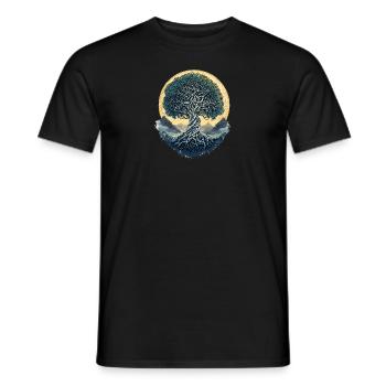 Yggdrasil Odin Wotan Odin Viking Vikings Wikinger - T-shirt homme - noir - Devant - AI Model Male 178 light (178cm)