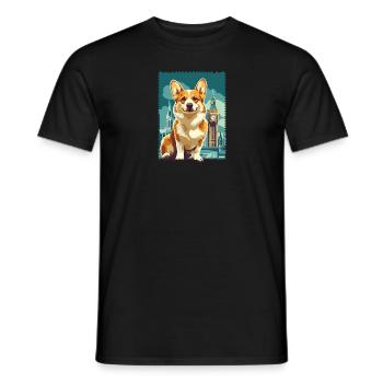 Corgy Big Ben Londres - T-shirt homme - noir - Devant - AI Model Male 178 light (178cm)