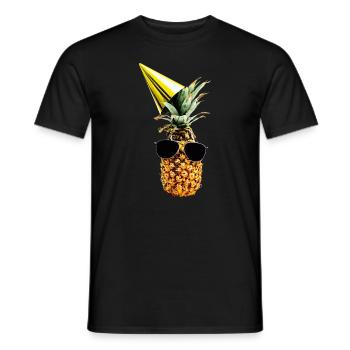 Party Pineapple Pineapple Holidays - Men's T-Shirt - black - Front - AI Model Male 178 light (178cm)