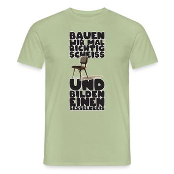 Circle of chairs - Men's T-Shirt - sage - Front - AI Model Male 178 light (178cm)