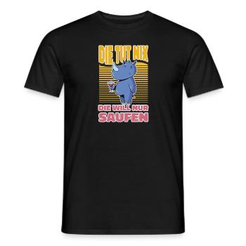 Saufen Bier Trinken Mädels Outfit - Lustiges - Männer T-Shirt - Schwarz - Vorne - AI Model Male 178 light (178cm)