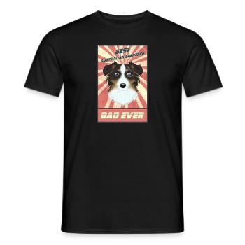 Best Australian Shepherd Dad Ever Australian - Männer T-Shirt - Schwarz - Vorne - AI Model Male 178 light (178cm)