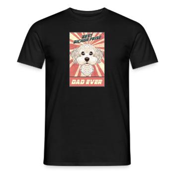 Meilleur père Bichon Frise Jamais I Bichon Lover - T-shirt homme - noir - Devant - AI Model Male 178 light (178cm)