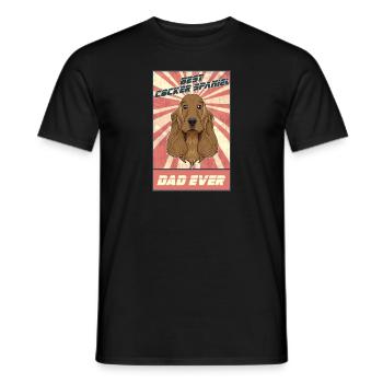 Meilleur Cocker Spaniel Dad Ever I Cocker Spaniel - T-shirt homme - noir - Devant - AI Model Male 178 light (178cm)