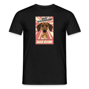 Best Dachshund Dad Ever I Wiener Dog Lover - Männer T-Shirt - Schwarz - Vorne - AI Model Male 178 light (178cm)