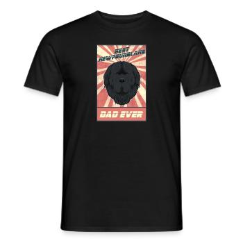 Best Newfoundland Dad Ever I Newfoundland Lover - Männer T-Shirt - Schwarz - Vorne - AI Model Male 178 light (178cm)