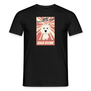 Meilleur père West Highland Terrier Jamais Amoureux de Westi - T-shirt homme - noir - Devant - AI Model Male 178 light (178cm)