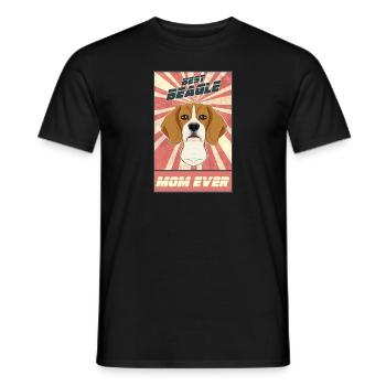 Meilleure maman Beagle Ever I Beagle Lover - T-shirt homme - noir - Devant - AI Model Male 178 light (178cm)