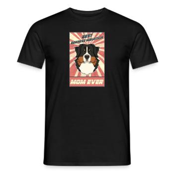Best Bernese Mountain Dog Mom Ever - Men's T-Shirt - black - Front - AI Model Male 178 light (178cm)