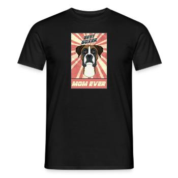 Best Boxer Mom Ever I Boxer Lover - Men's T-Shirt - black - Front - AI Model Male 178 light (178cm)
