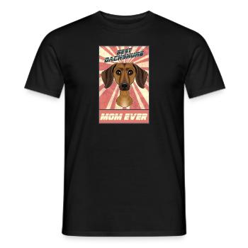 Best Dachshund Mom Ever I Viennese Dog Lover - Men's T-Shirt - black - Front - AI Model Male 178 light (178cm)