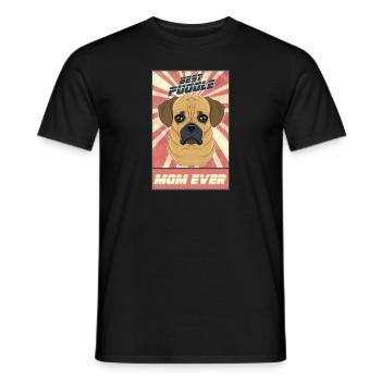 Best Puggle Mom Ever I Puggle Lover - Men's T-Shirt - black - Front - AI Model Male 178 light (178cm)