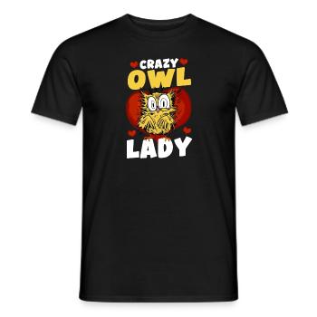 Ornithologist Love Birds Owl Lady Nocturnal Enthus - Männer T-Shirt - Schwarz - Vorne - AI Model Male 178 light (178cm)