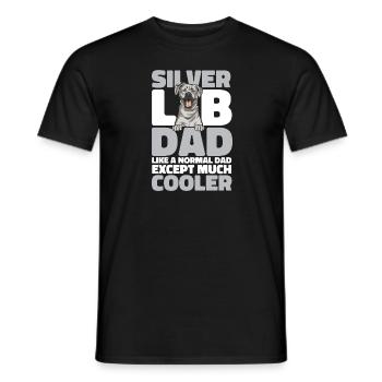 Silver Labrador Retriever Silver Lab - T-shirt homme - noir - Devant - AI Model Male 178 light (178cm)