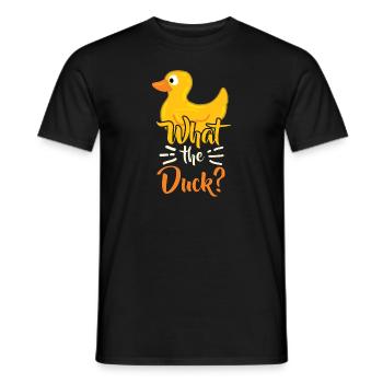 Ducks Duck Lover What The Duck Gift Idea Birthday - Men's T-Shirt - black - Front - AI Model Male 178 light (178cm)