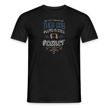 astronomy tshirt spaceship bday funny - Men's T-Shirt - black - Front - AI Model Male 178 light (178cm)