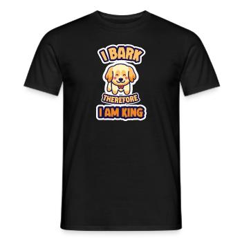 J’aboie donc je suis roi - T-shirt homme - noir - Devant - AI Model Male 178 light (178cm)