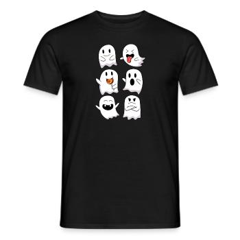 Ghosts Witching Hour Haunted Halloween Ghosts - Men's T-Shirt - black - Front - AI Model Male 178 light (178cm)
