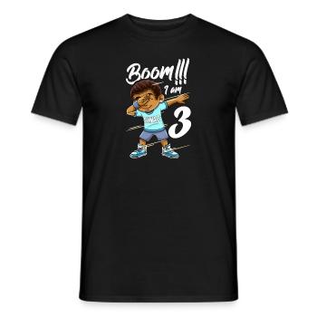 Boom Im 3 Year Old Black Boy Dabbing - Men's T-Shirt - black - Front - AI Model Male 178 light (178cm)
