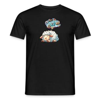 Rêves de moutons - T-shirt homme - noir - Devant - AI Model Male 178 light (178cm)